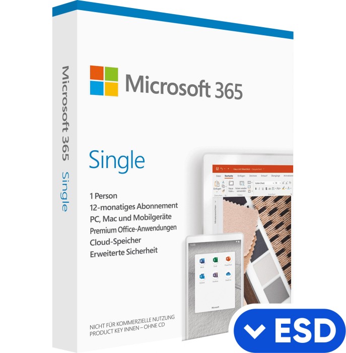 Microsoft 365 Single DE ESD